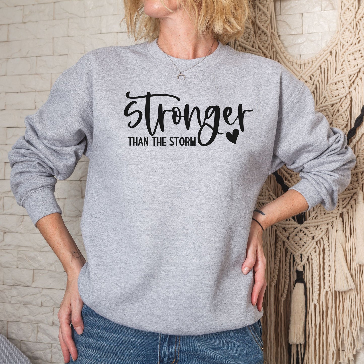 Stronger Than the Storm Crewneck Sweatshirt