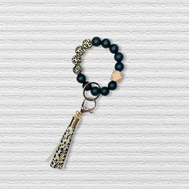 Silicon Beaded Key Ring Bracelet