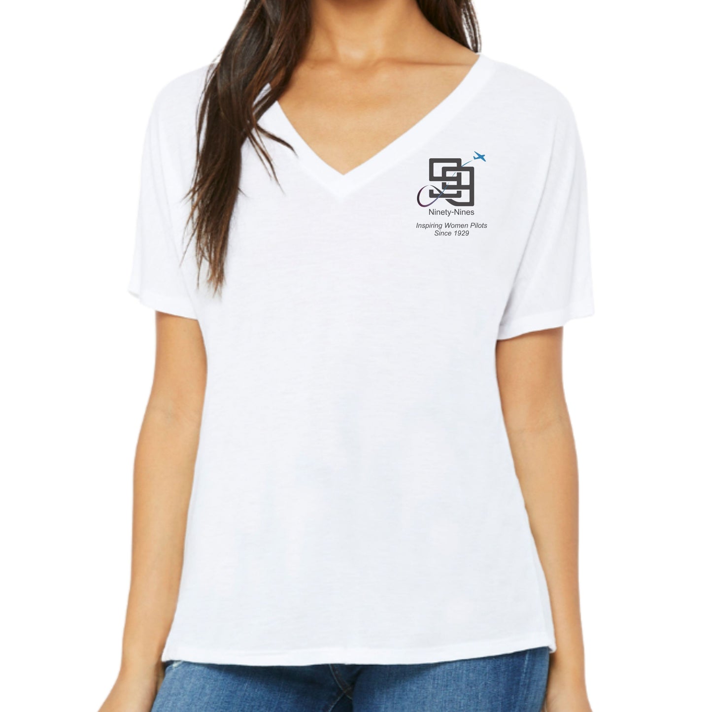Ninety-Nines Women Pilots V-Neck Relaxed Tee