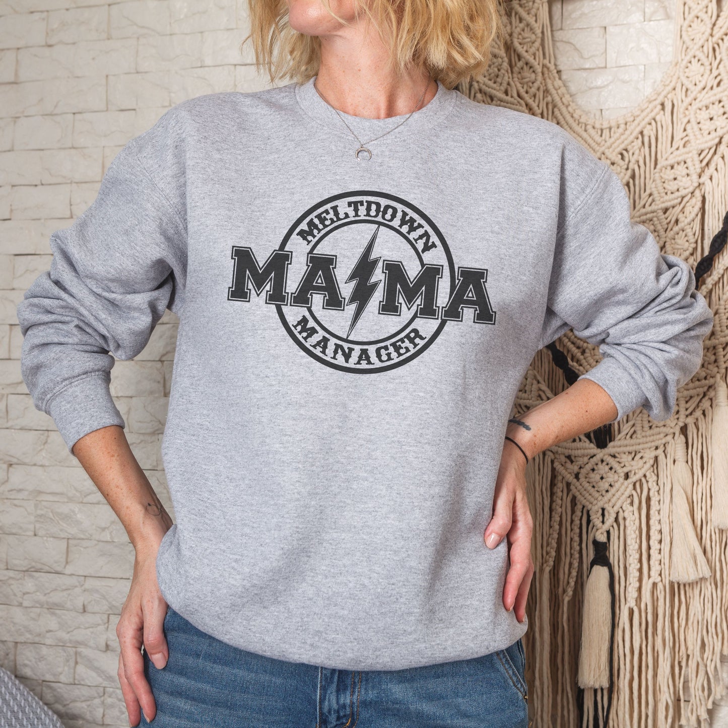 Meltdown Mama Manager Crewneck Sweatshirt