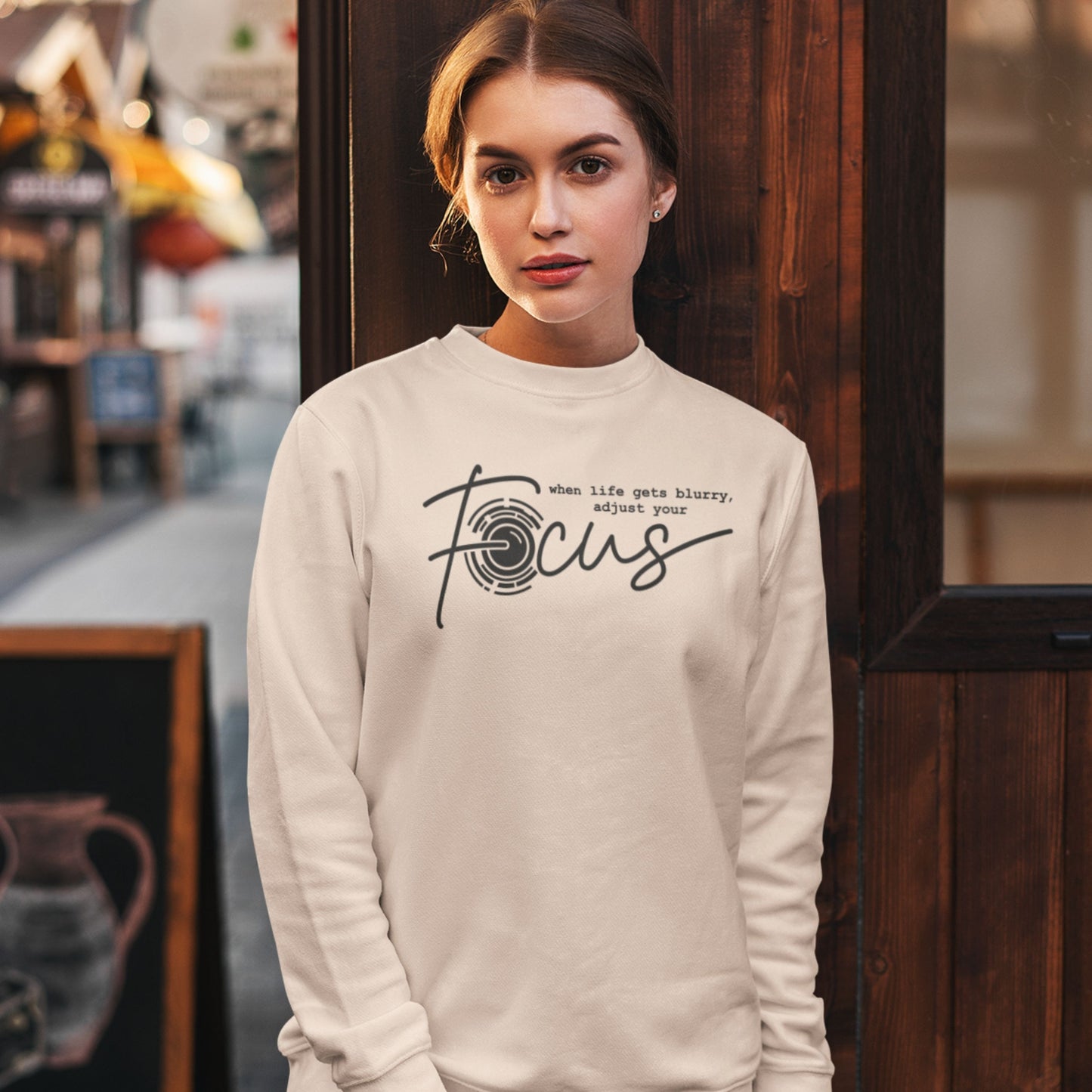 Focus Graphic Crewneck Sweatshirt