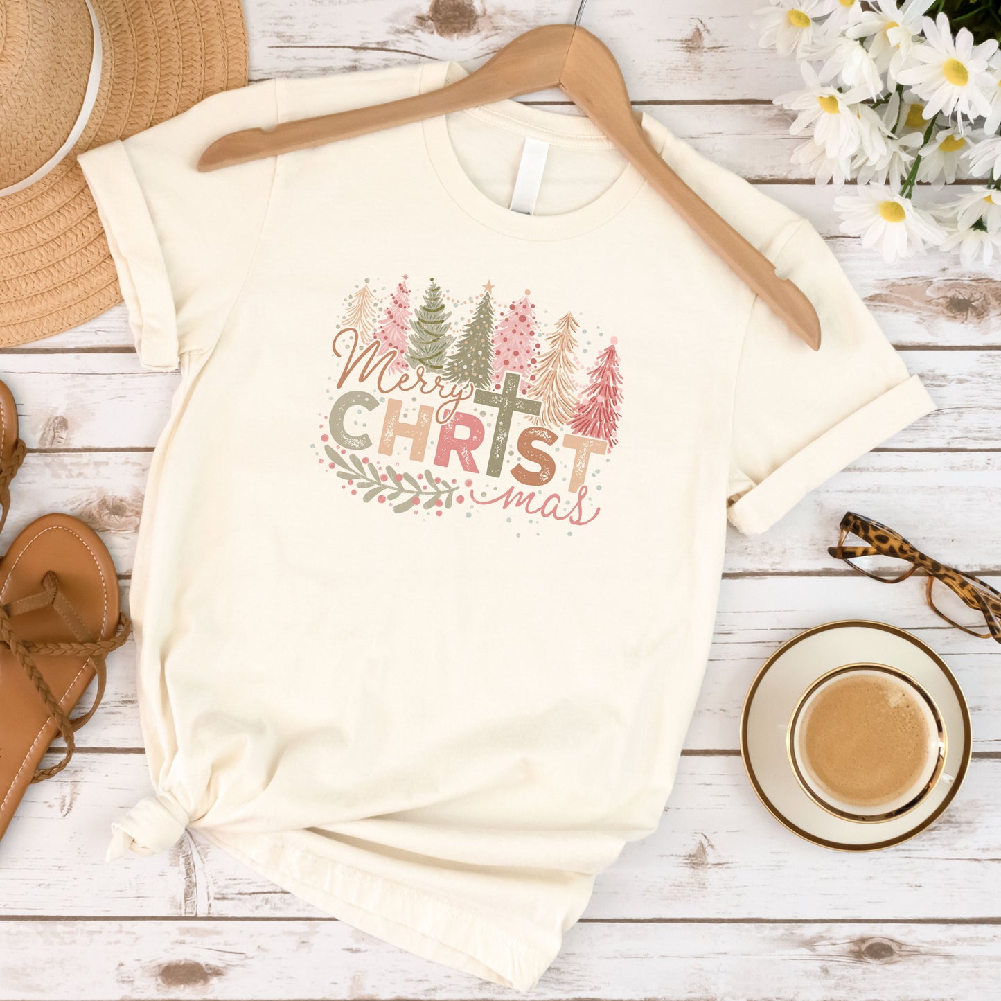 Christian Christmas Shirt Merry Christmas Tee Pink Christmas Tee Tis the Season Shirt