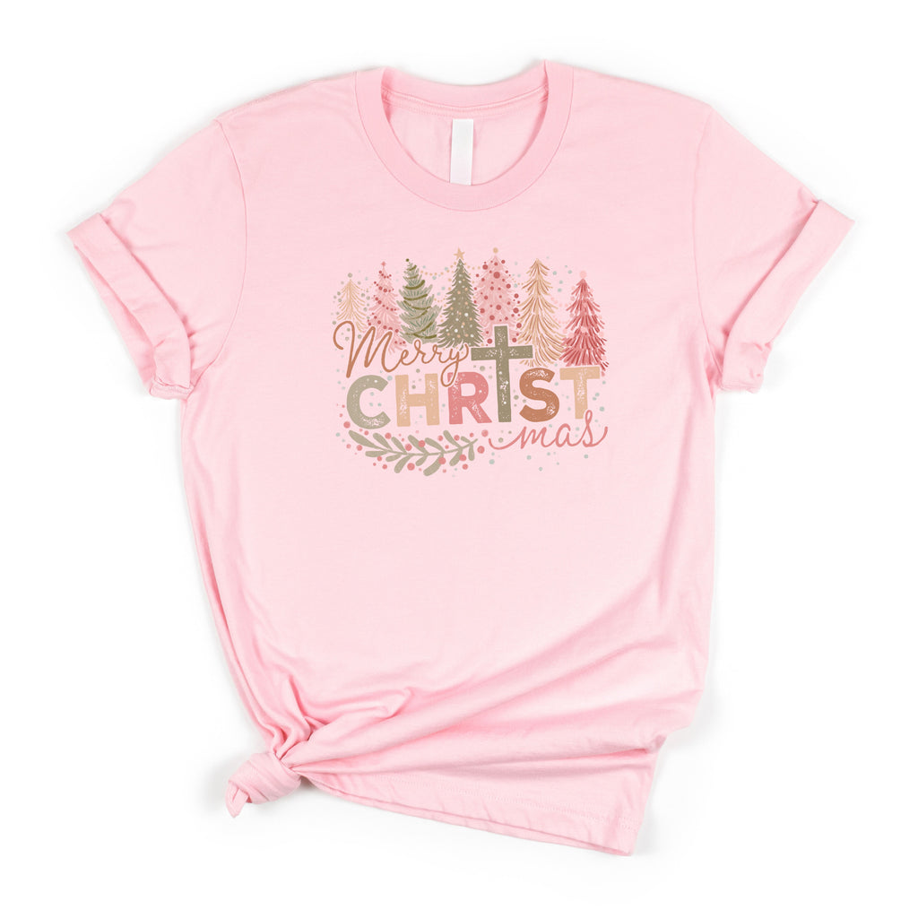 Christian Christmas Shirt Merry Christmas Tee Pink Christmas Tee Tis the Season Shirt