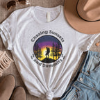 Chasing Sunsets and Summits Shirt Wilderness Tee Adventure Awaits Wanderer Camping Shirt Travel Gift Nature Lover Gift Explore Mountains Tee