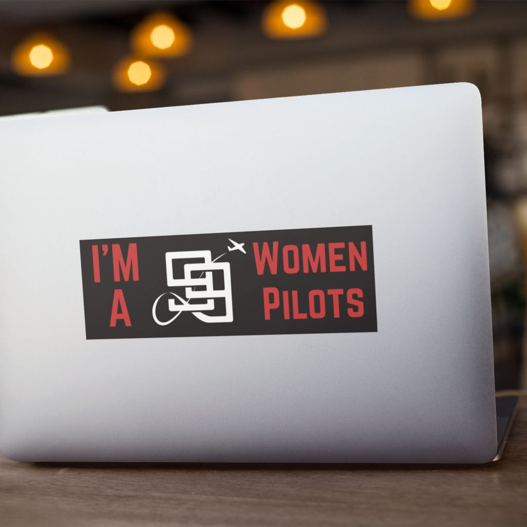 Women Pilots Bumper Sticker, 99's Women Pilots, Aviation Gift, Waterproof Pilot Sticker, Pilot Gift