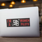 Women Pilots Bumper Sticker, 99's Women Pilots, Aviation Gift, Waterproof Pilot Sticker, Pilot Gift