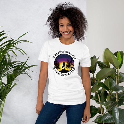 Chasing Sunsets and Summits Shirt Wilderness Tee Adventure Awaits Wanderer Camping Shirt Travel Gift Nature Lover Gift Explore Mountains Tee