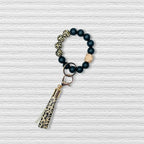 Silicon Beaded Key Ring Bracelet