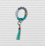 Silicon Beaded Key Ring Bracelet