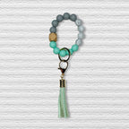 Silicon Beaded Key Ring Bracelet