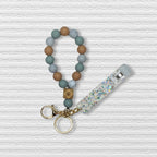 Silicon Beaded  Card Picker Key Ring Bracelet