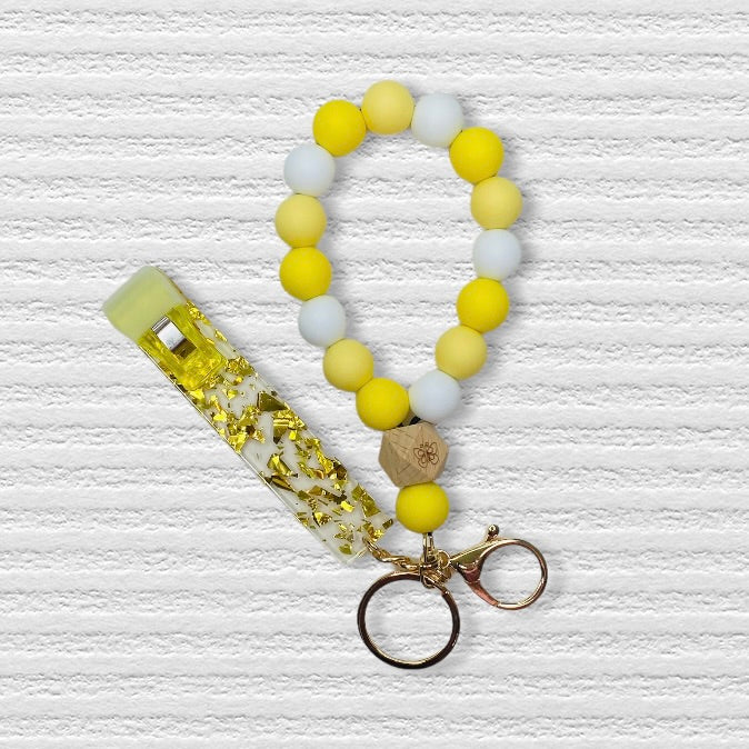 Silicon Beaded  Card Picker Key Ring Bracelet