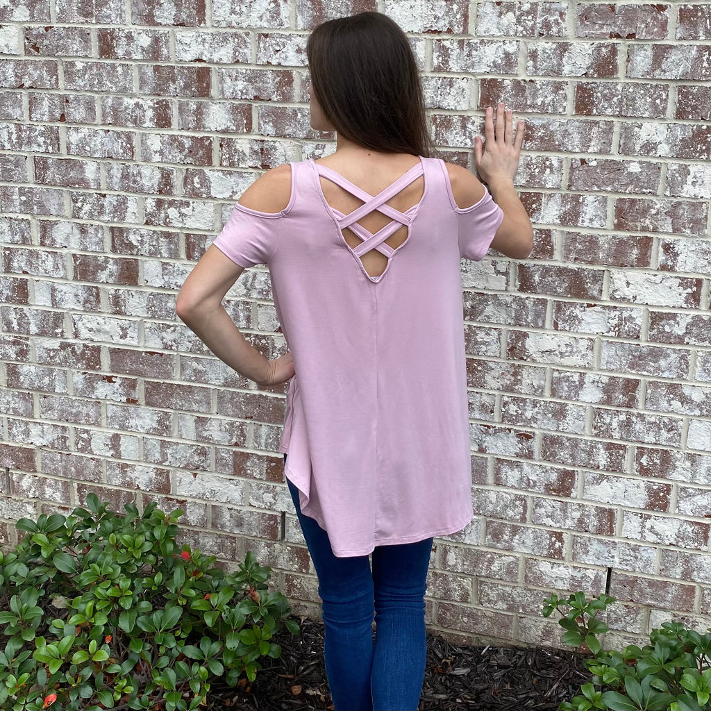Knit Open Shoulder Top