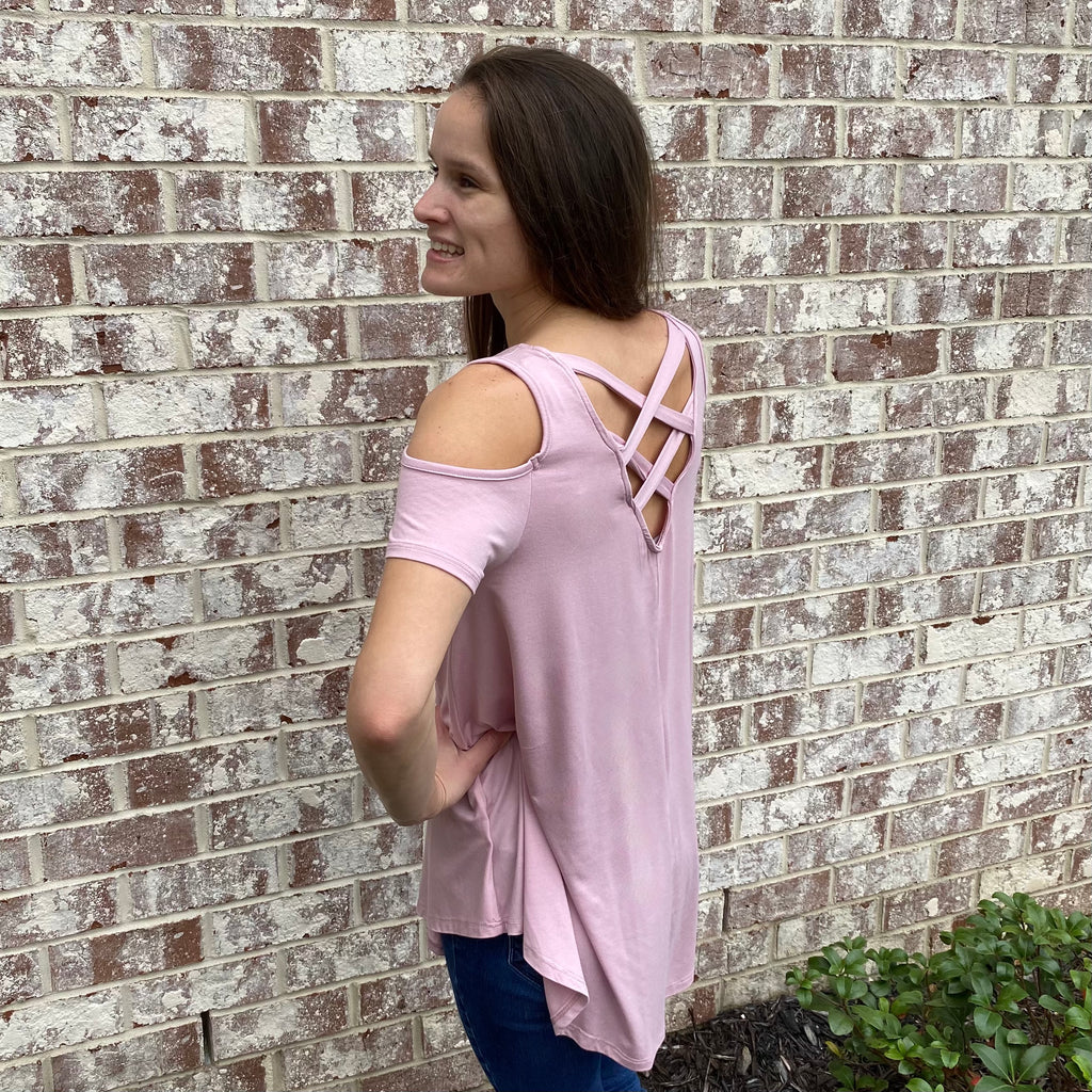 Knit Open Shoulder Top