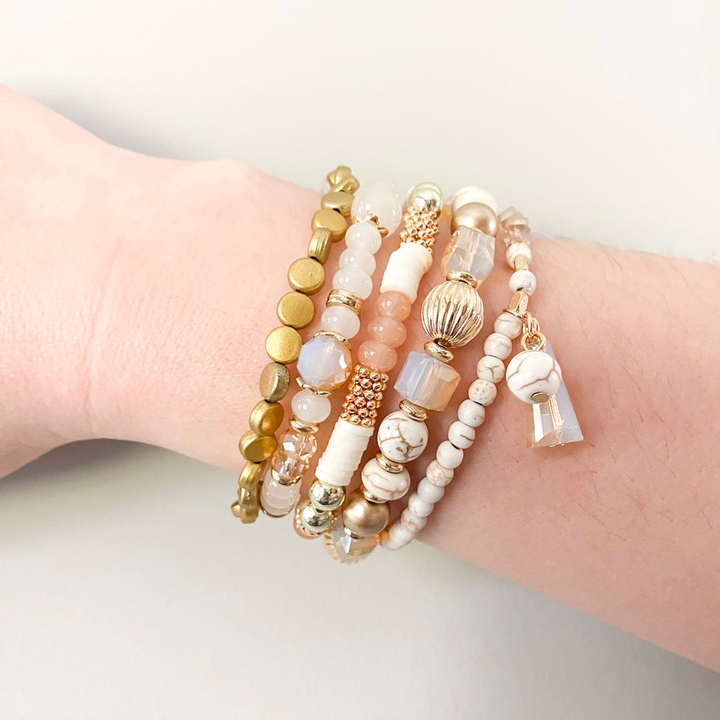 Multi-layer Beaded Statement Bracelet