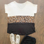 Color Block Animal Top