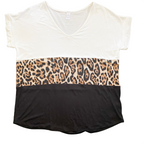 Color Block Animal Top